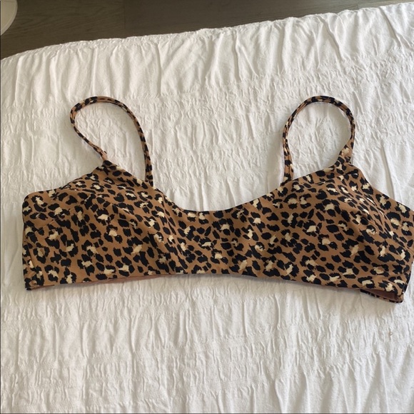 NWT AE Leopard Print Bikini Top - Picture 6 of 7